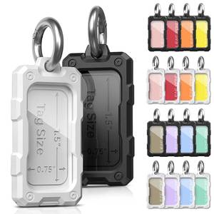 lot 20320 image: Leaf Pond 16 Pcs Solid Plastic Key Tags with O Rings, Custom ID Name Label