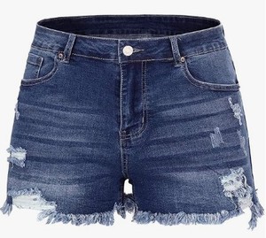lot 2215 image: Ladies jean shorts short shorts size L - Stock images may not match actual product images