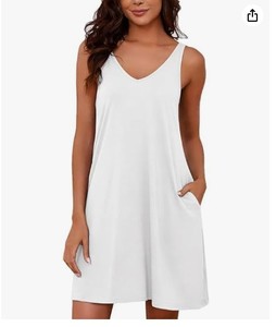 lot 2251 image: Ladies size XL short dress white