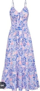 lot 2295 image: Grace Karin ladies size L flower blue dress - Stock images may be different than actual product images&nbsp