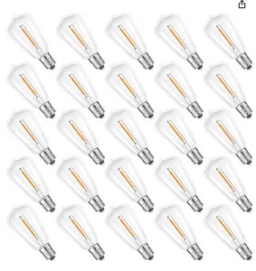 lot 4046 image: ST38 LED Outdoor String Light Bulb E12 Base 82mm - Replacement bulb pack