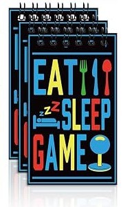 lot 12370 image: Eat Sleep Game Controller Note Pad And Pens - STOCK IMAGE DIFFERS SOME FROM ACTUAL PRODUCT IMAGE