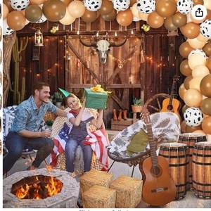 lot 12373 image: Western Cowboy Party Photo Booth Props - STOCK IMAGE DIFFERS FROM ACTUAL PRODUCT IMAGE