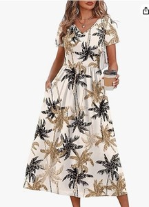 lot 20303 image: OFFBEAT Palm Leaf Print Dress XL - Stock photo may differ from actual product photo