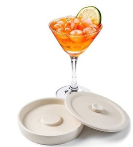 lot 2196 image: Cosnou Ceramic Margarita Salt Rimmer with Lid Home Bar Accessories for Seasoning - Rimmers for Drinks - Bartender Kit Tools - Bar Decor ��Sugar Salt Rimmer Plate ��Hand Make��