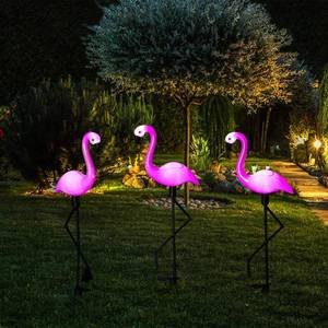 lot 1271 image: Mudder 3 Pcs Pink Flamingo Solar Yard Light Waterproof Outdoor Garden Stake