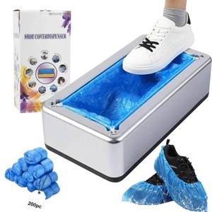lot 1278 image: Shoe Covers Dispenser with 200pcs Shoe Cover Disposable Non Slip, User-Friendly and Reliable Shoe Cover Machine, Automatic Shoe Cover Dispenser for Home, Office, Factory Use