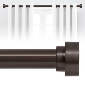 lot 1296 image: Bronze Curtain Rods for Windows 48 to 84 Inch(4-7ft), 1 Inch Diameter Heavy Duty Curtain Rods, Adjustable Curtains Rod, Modern Decorative Drapery Rod 30-84, Brown