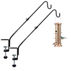 lot 1309 image: WZMYO Fence Deck Hook 27.5 Inch Heavy Duty Clamp-On Deck Rail Balcony Railing Hanger for Hanging Bird Feeders, Plants, Flower Baskets,Windchimes, Lanterns,Holiday Decoration (2)