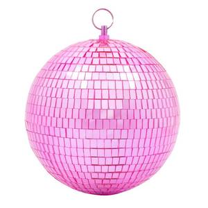 lot 1314 image: 8 Inch Hanging Pink Disco Ball Mirror Ball Disco Party Decoration