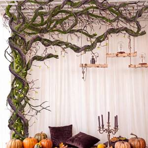 lot 1344 image: Suncalla 5 Pcs 30in Artificial Bendable Tree Branches for Decor, Moss