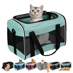 lot 1355 image: Cat Dog Carriers Soft-Sided Pet Carrier Large Cats for Medium Big Cat Small Dog Puppy up to 16lbs TSA Airline Approved Animal Collapsible Cat Carrier Carriers Travel Carrier Cat Bag (17x11x11)