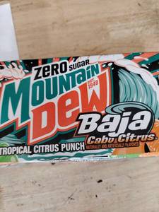 lot 1360 image: Mountain Dew Baja Citrus Punch Zero Sugar Tropical Citrus Punch