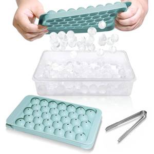 lot 2006 image: WIBIMEN Ice Cube Tray with Lid and Bin, 1 Round Ice Trays for Freezer