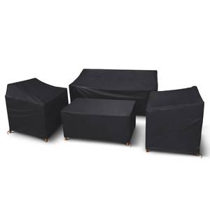lot 2343 image: STARTWO Patio Furniture Cover 4 Piece Set, Black, Large