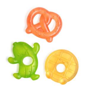 lot 2350 image: Itzy Ritzy Water-Filled Teethers for Teething Relief, Set of 3 Silly Foods