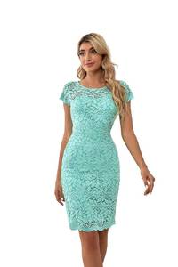 lot 2353 image: ODCOCD Womens Lace Dress (US, Alpha, Medium, Regular, Regular, Lake Green)