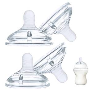 lot 2364 image: LSAUVWN 4-Count Silicone Nipples for Tommee Tippee Natural, Fast Flow, 6m