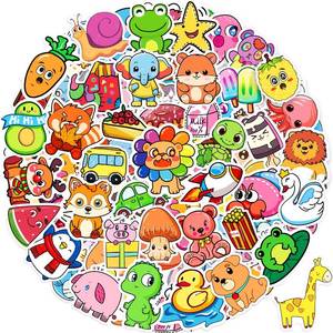lot 2379 image: Stickers for Kids, 600Pcs Cute Water Bottle Stickers for Teens, Vinyl Waterproof Classroom Bulk Sticker Pack for Laptop School Student Gifts Classroom Teacher Prizes Kawaii Animal Sticker for Boy Girl