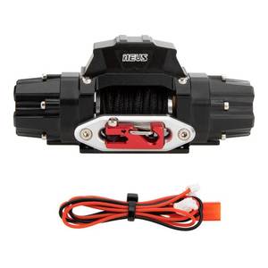 lot 2380 image: MEUS RACING RC 110 Winch with Dual Motor for Axial SCX10 Traxxas TRX4 Redcat Tamiya HPI D90 110 RC Crawler (with Controller)