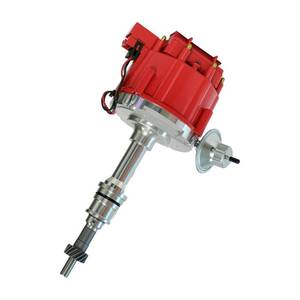 lot 2388 image: Complete Ignition Distributor Replacement For SBF Small Block Ford 260 289 302 5.0 Ignition HEI Distributor with 65K Volt Coil 1030213 PE330U Red Cap