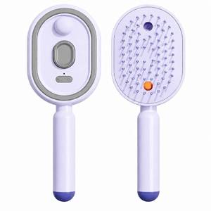 lot 2403 image: 2026 New Electric Steam Hair Brush,Rechargeable 3-in-1 Nano Mist Hair Brush with Water Spray,Air Cushion Detangling Massage Comb for Long and Short Hair,Smooths Frizz,Home Travel Styling Tool(Purple)