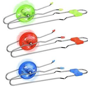 lot 2405 image: Cemirk Retro Kids Light Up Gyro Wheel Set - Includes 3 8.5-Inch Track Twisters, Spinning and Light Combo, to Capture Kids Attention, Ideal for Easter, Birthdays, Christmas, and More