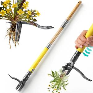 lot 2445 image: Weed Puller Tool Stand Up with Slide-Release Ejection, Reinforced Steel Weeder with 3-Section Long Handle, No-Touch Cleaning for Lawn & Garden, Heavy Duty No Bend Weeding Tool for Dandelions, Thistles