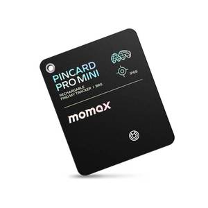lot 2451 image: Momax Wallet Tracker Smart Finder - Rechargeable Slim Bluetooth Key Tracking Card with 1-Year Battery, Apple Find My (iOS Only), Item Locator for Luggage Tag, Suitcase, Passport, Backpacks, Mini Size