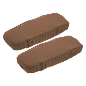 lot 2454 image: uxcell Chair Armrest Slipcovers Covers, 32 x 8cm Polyester Removable Seat Hand Rest Protector for Office Chairs Desk Chair(Brown)