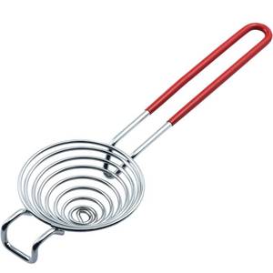 lot 2455 image: CAMKYDE Egg Separator Food Grade Stainless Steel Egg Yolk White Separation Tool (Red)