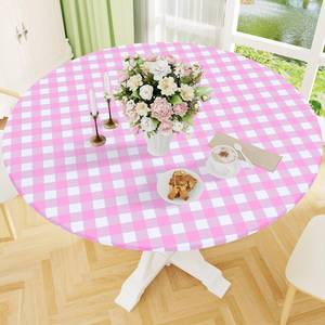 lot 2465 image: Smiry 57-68 Picnic Table Cloth, Flannel Backed Vinyl Fitted Tablecloths
