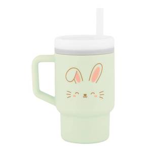 lot 2476 image: Infantino My 1st Tumbler 9 Oz Silicone Sippy Cup, Bunny
