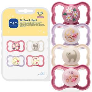 lot 2479 image: MAM Air Pacifier 6-16 Months, Extra Air Flow for Sensitive Skin, 4 Pack
