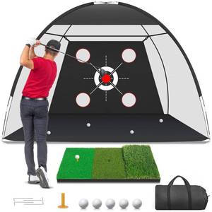 lot 3534 image: Zensouds Golf Net, 10x7FT with Golf Practice Mat