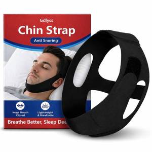 lot 4153 image: Anti Snore Chin Strap for Sleeping, 4-Point Adjustable Strap to Keep Mouth Closed for Comfortable Sleep and Wake Up Refreshed, Black