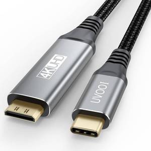 lot 4158 image: UVOOI USB C to Mini HDMI Cable 6FT, USB Type-C to Mini HDMI 2.0 Cord