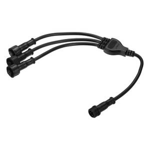 lot 4167 image: MECCANIXITY 4-Core 4 Pin Y Splitter Connector, 30cm 24AWG IP65 Y Shape 1 Male to 3 Female Extension Cable for LED Lighting
