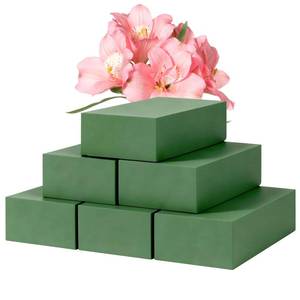 lot 4169 image: 6 Pack 5.5L x 3.1W x 1.6H Floral Foam Blocks, Styrofoam for Planters