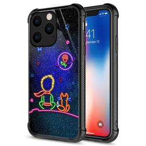 lot 4173 image: CARLOCA Compatible with iPhone 14 Case,Starry Boy Cat Flower Cartoon Graphic Design Shockproof Anti-Scratch Drop Protection Case for iPhone 14