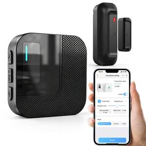 lot 4177 image: WiFi Door Chime, SanJie Door Alarm Sensor with Phone Notifications for Kids Safety & Dementia Care, Door Open Alert for Home Security and Business Use, 20 Chimes, 5 Volume Levels, 2.4GHz Only