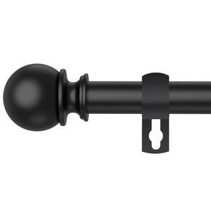 lot 4186 image: Poskena Black Curtain Rods for Windows 28 to 48 Inch, 58 Diameter Heavy Duty Metal Adjustable Small Curtain Rod With Bracket
