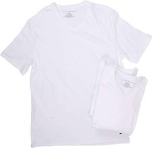 lot 4188 image: Tommy Hilfiger Mens Cotton Classics 3-Pack Short Sleeve V Neck