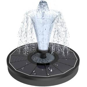 lot 4191 image: Yzert Solar Fountain for Bird Bath Direct Sunlight High Efficiency 3.5W Glass Panel Solar Water Fountain Outdoor Garden Flower (Black)
