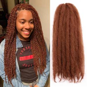 lot 4198 image: Marley Twist Braiding Hair 24Inch 8packs Soft Cuban Twist Hair for Black Women(30# 24Inch(Pack of 8))