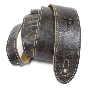 lot 4208 image: Perris Leathers Italian Leather Guitar Strap, 41 to 56, Vintage Brown, Soft Deluxe, Adjustable, Reinforced Keyhole & Slots, Electric, Bass, Acoustic Guitar Straps Leather