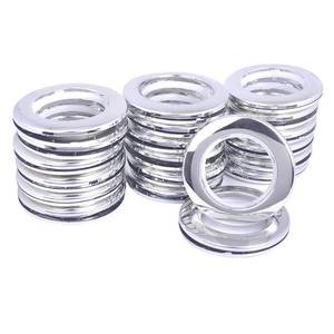 lot 4220 image: Ailejia 20 Pack Curtain Grommets Lnner Diameter Silencer Sliding Large Grommets Sheers Grommets Reusable Silencer Sliding Easy Snap Install Silver 1.7 Inch Grommet Kit Fasteners (Bright Silver)