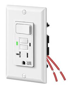 lot 4223 image: DEWENWILS 20A GFCI Switch Outlet Combo, Tamper-Resistant GFCI Outlet