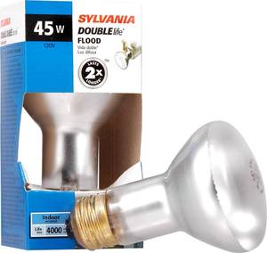 lot 4243 image: Sylvania Incandescent E26 Base 45 Watt R20 Flood Light Bulb, 1 Pack