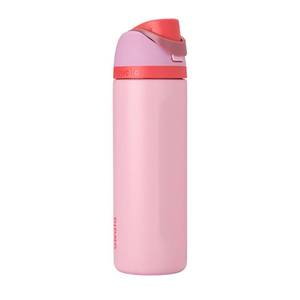 lot 4244 image: Owala FreeSip Stainless Steel Water Bottle 24 oz Angel Food Cake